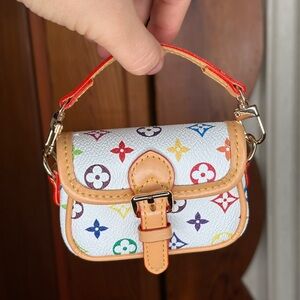 Colorful Monogram Mini Bag Charm / AirPod Holder